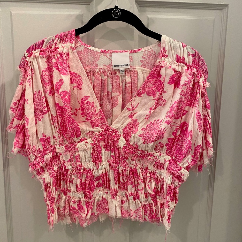 Skylar + Madison pink crop top